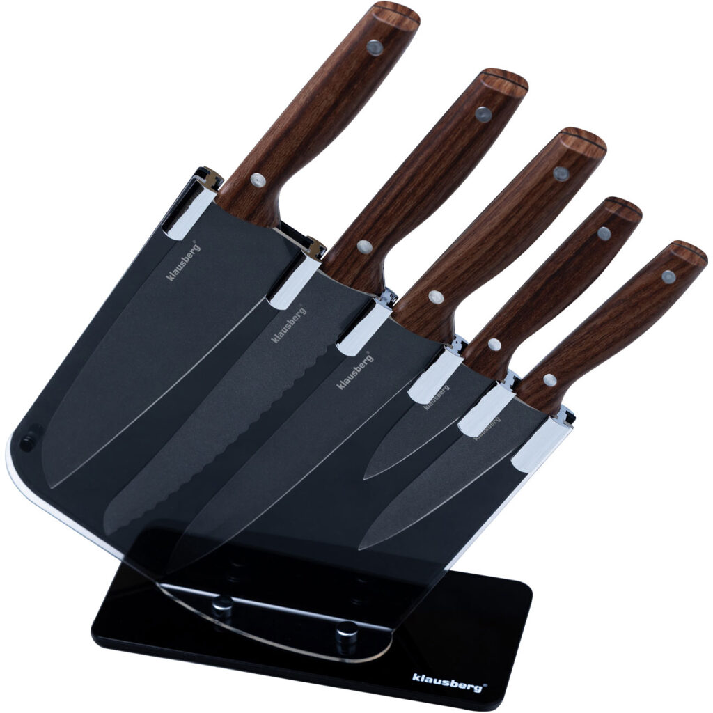 Design Küchenmesser-Set mit Messerblock, 5-teilig Design Küchenmesser-Set mit Messerblock, 5-teilig