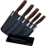 Design Küchenmesser-Set mit Messerblock, 5-teilig