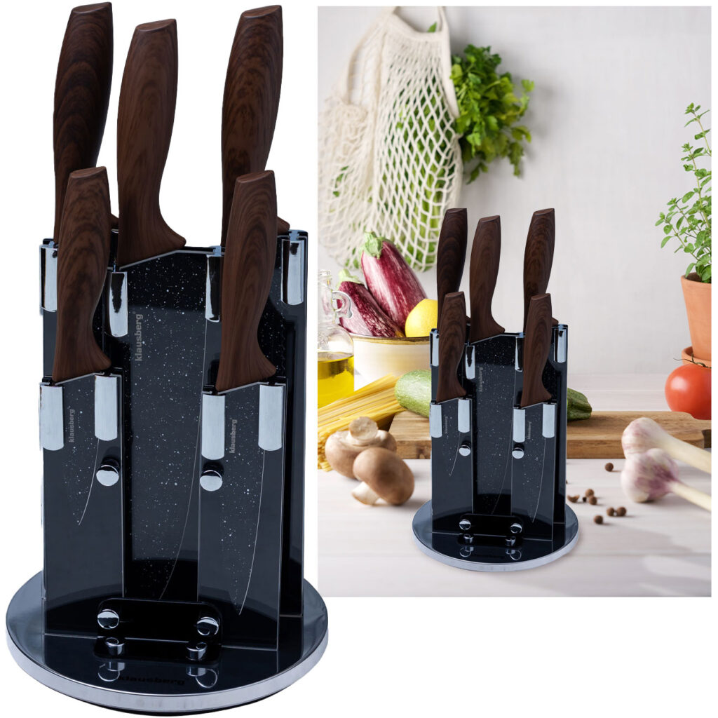 Messerset mit rotierendem Messerständer, 5-teilig Messerset mit rotierendem Messerständer, 5-teilig