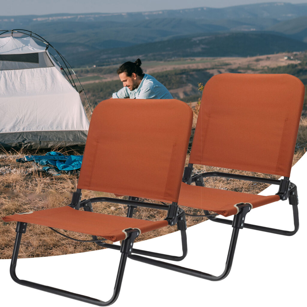 2er-Set Camping Klappstuhl, 60 x 47,5 x 66 cm, orange 2er-Set Camping Klappstuhl, 60 x 47,5 x 66 cm, orange