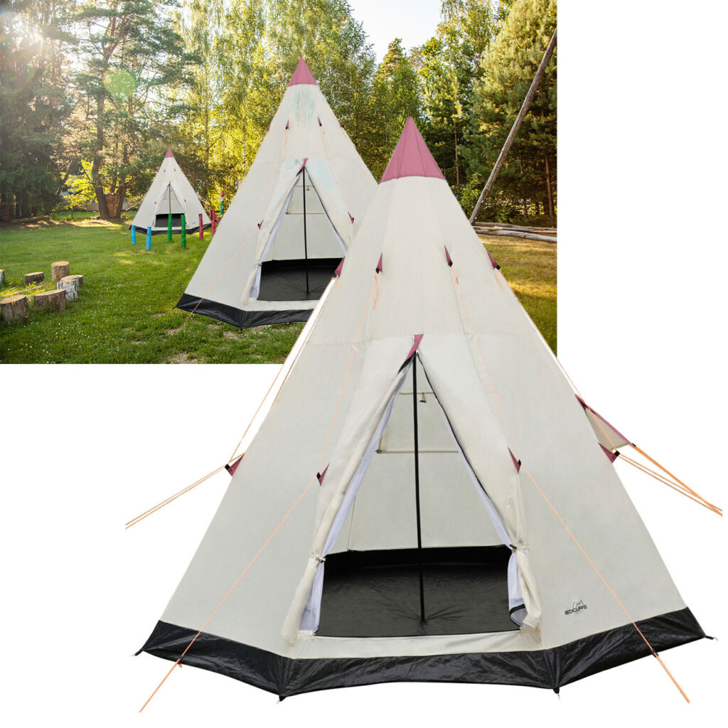 Tipi-Zelt für 3 Personen, Ø 2,5 x H 2,4 m