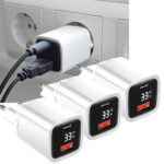 3er-Set USB-Ladegerät, Dual Port, für USB-C und USB-A, 33 Watt, 0,7 A