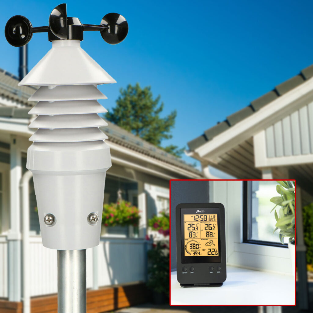 Professionelle Wetterstation, Aussensensor, Hitzeindex, Taupunkt, Windgeschw. uvm. Professionelle Wetterstation, Aussensensor, Hitzeindex, Taupunkt, Windgeschw. uvm.