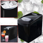 Eiswürfelmaschine, 150 Watt, 1, 7 L, Eiswürfelbereiter, schwarz