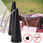 2er-Set Elektrischer Fliegenwedler, 25 cm, schwarz
