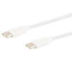 Schnellladekabel USB-C auf USB-C, weiss, 0,5 m