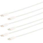3er-Set Schnellladekabel USB-C auf USB-C, weiss, 0,5 m