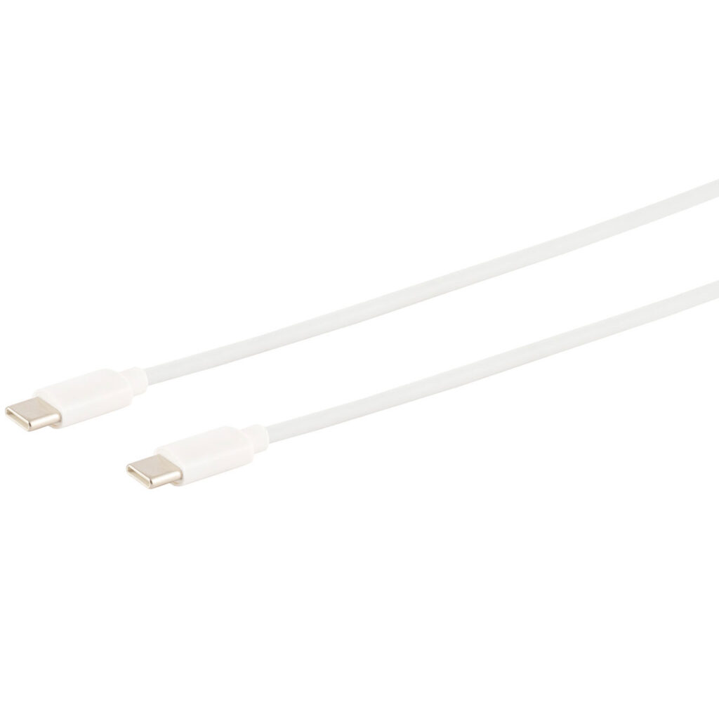 Schnellladekabel USB-C auf USB-C, weiss, 2 m