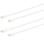 2er-Set Schnellladekabel USB-C auf USB-C, weiss, 2 m
