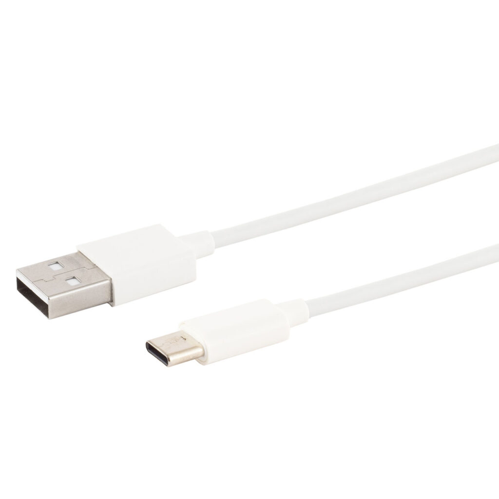 Daten- & Ladekabel, USB-A auf USB-C, weiss, 0,5 m
