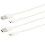 2er-Set Daten- & Ladekabel, USB-A auf USB-C, weiss, 0,5 m