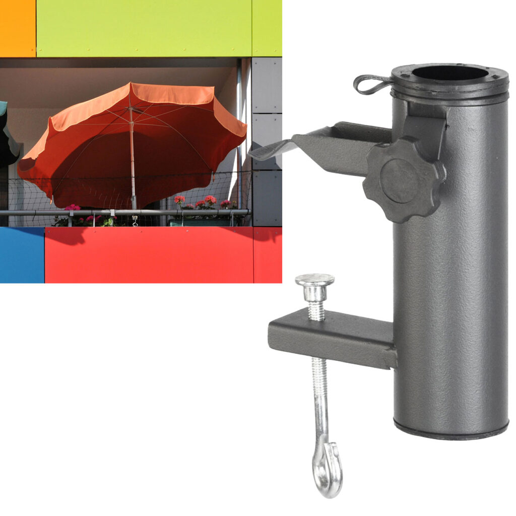 Sonnenschirmhalter für Balkone & Geländer bis 7,5 cm & Schirme bis Ø 3,5 cm Sonnenschirmhalter für Balkone & Geländer bis 7,5 cm & Schirme bis Ø 3,5 cm