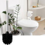 Toilettenbürste, schwarz-silber, Ø 8 x H 35 cm