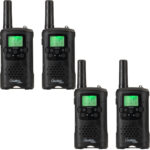 4er-Set Akku-PMR-Funkgerät inkl. Gürtelclip & Taschenlampe, 10 km Reichweite