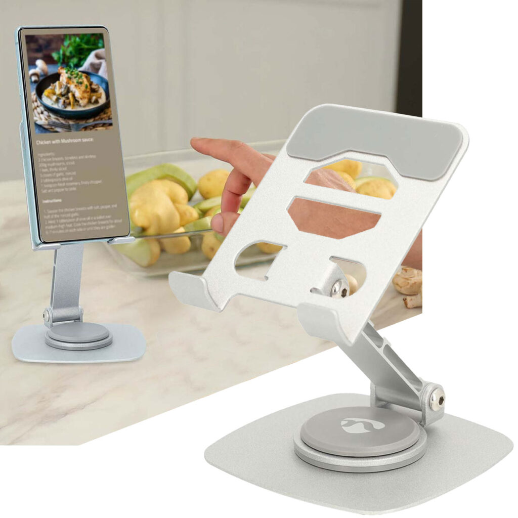 Universal Smartphone Halterung aus Aluminium, 360° schwenkbar Universal Smartphone Halterung aus Aluminium, 360° schwenkbar