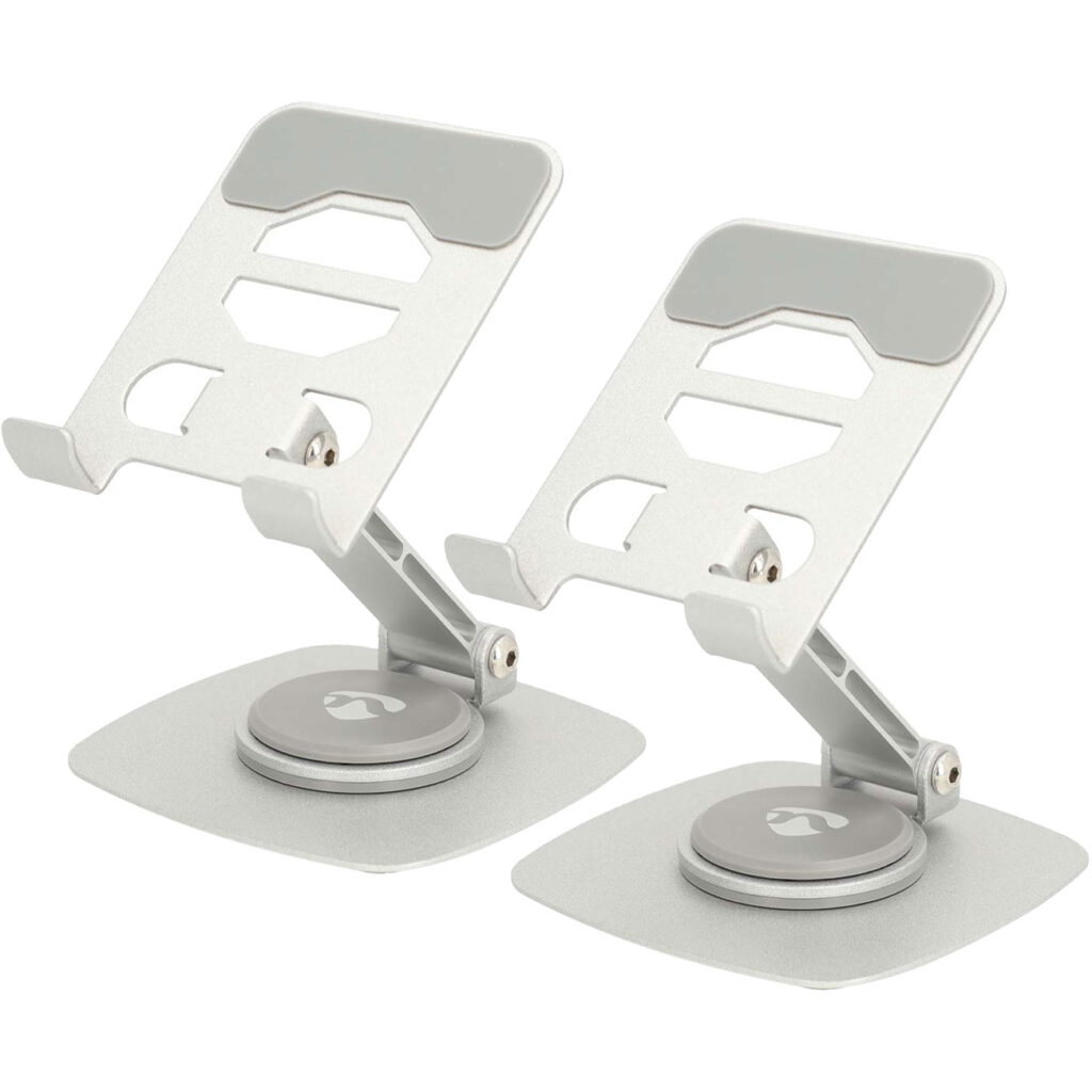 2er-Set Universal Smartphone Halterung aus Aluminium, 360° schwenkbar 2er-Set Universal Smartphone Halterung aus Aluminium, 360° schwenkbar