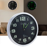 2er-Set Funk-Wanduhr mit laufruhigem Quarz-Uhrwerk, nachleuchtend, Ø 30 cm
