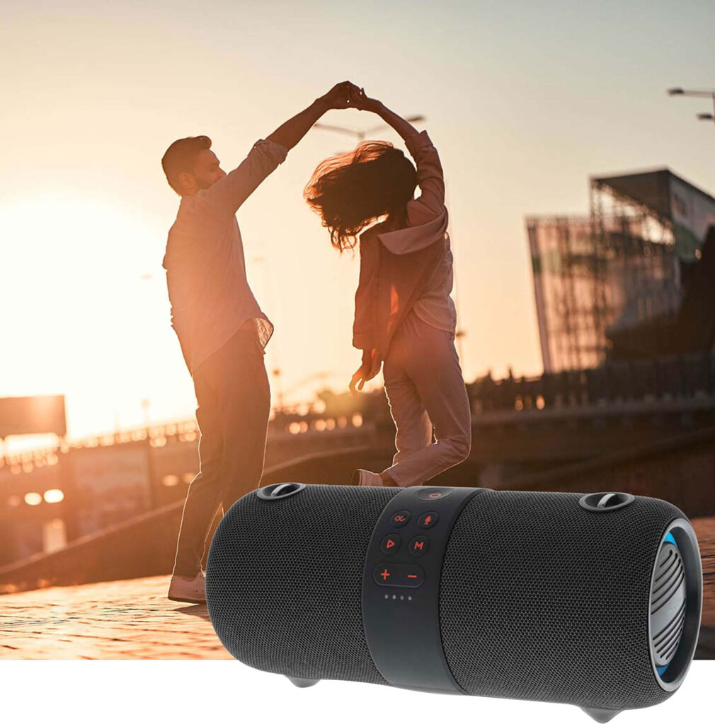 Bluetooth Lautsprecher mit LED-Beleuchtung, stossfest & wasserdicht (IPX6), 40 W Bluetooth Lautsprecher mit LED-Beleuchtung, stossfest & wasserdicht (IPX6), 40 W