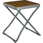 Kompakter Campingtisch aus Aluminium, klappbarer Gartentisch, 43 x 40 x 48 cm