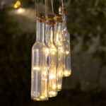 Flaschen Lichterkette, solarbetrieben, mit LED-Lichtern