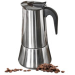 Espressokocher, Edelstahl, für 9 Espressotassen