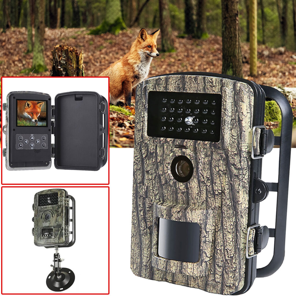 Camouflage Wildkamera mit Bewegungssensor, Nachtsicht und Mikrofon, IP66 Camouflage Wildkamera mit Bewegungssensor, Nachtsicht und Mikrofon, IP66