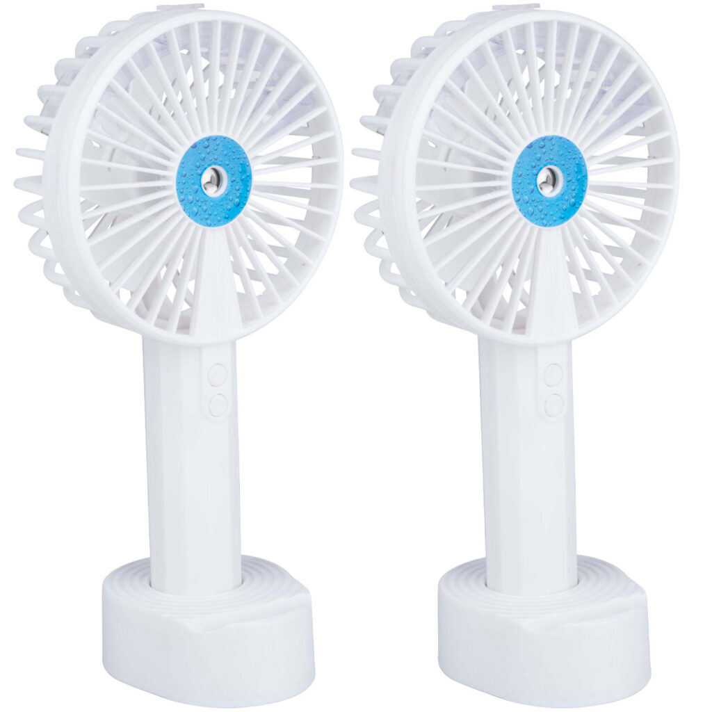 2er-Set Sprühventilator mit Hayhalter, Hand-Ventilator, Akku 2er-Set Sprühventilator mit Hayhalter, Hand-Ventilator, Akku