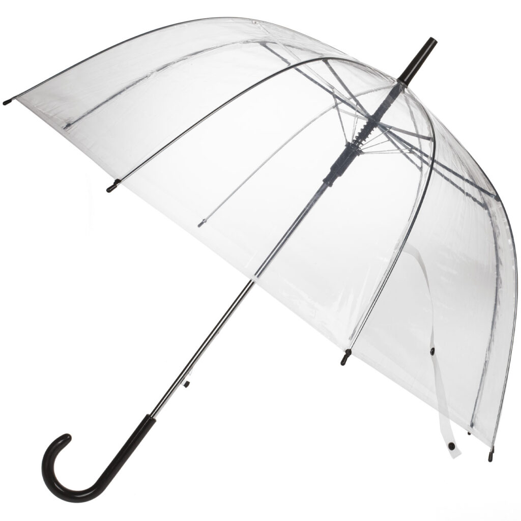 Regenschirm mit Automatiköffnung, transparent, Ø 85 cm Regenschirm mit Automatiköffnung, transparent, Ø 85 cm
