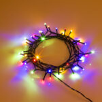 Lichterkette für Innen und Aussen, 40 LEDs, warmweiss und bunt, 6-Stunden Timer, IP44