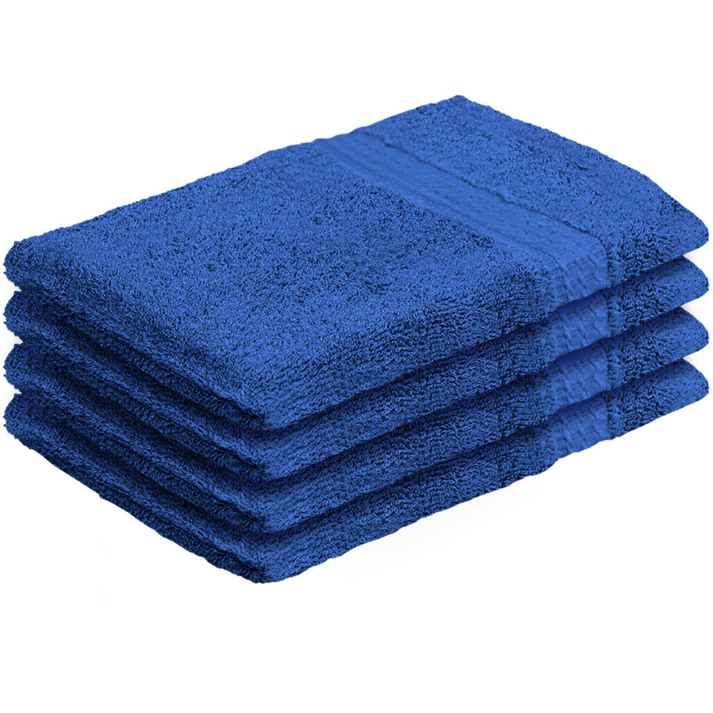 4er-Set Waschhandschuhe aus 100% Baumwolle, Waschlappen mit Schlaufe, royal 4er-Set Waschhandschuhe aus 100% Baumwolle, Waschlappen mit Schlaufe, royal