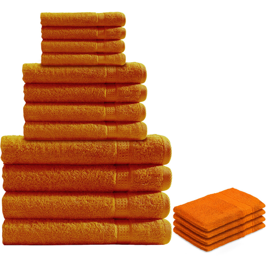 Handtuchset 16-teilig, je 4 Gäste-, Hand- Badetücher & Waschlappen, 100% Baumwolle, terra Handtuchset 16-teilig, je 4 Gäste-, Hand- Badetücher & Waschlappen, 100% Baumwolle, terra