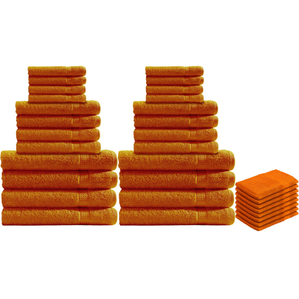 Handtuchset 32-teilig, je 4 Gäste-, Hand- Badetücher & Waschlappen, 100% Baumwolle, terra Handtuchset 32-teilig, je 4 Gäste-, Hand- Badetücher & Waschlappen, 100% Baumwolle, terra