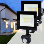 2er-Set LED Gartenstrahler mit Bewegungsmelder, 1620lm, spritzwassergeschützt (IP44)