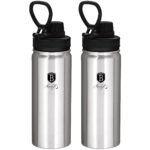 2er-Set Trinkflasche, Sportflasche, je 540 ml, Edelstahl