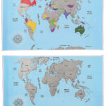 Rubbel-Weltkarte – Scratch-Map – Weltkarte zum Rubbeln