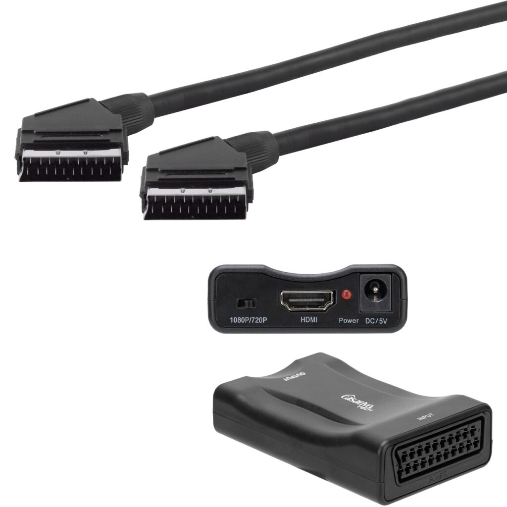 Scart zu HDMI Konverter / Adapter, 720p / 1080p inkl. Scart-Kabel Scart zu HDMI Konverter / Adapter, 720p / 1080p inkl. Scart-Kabel