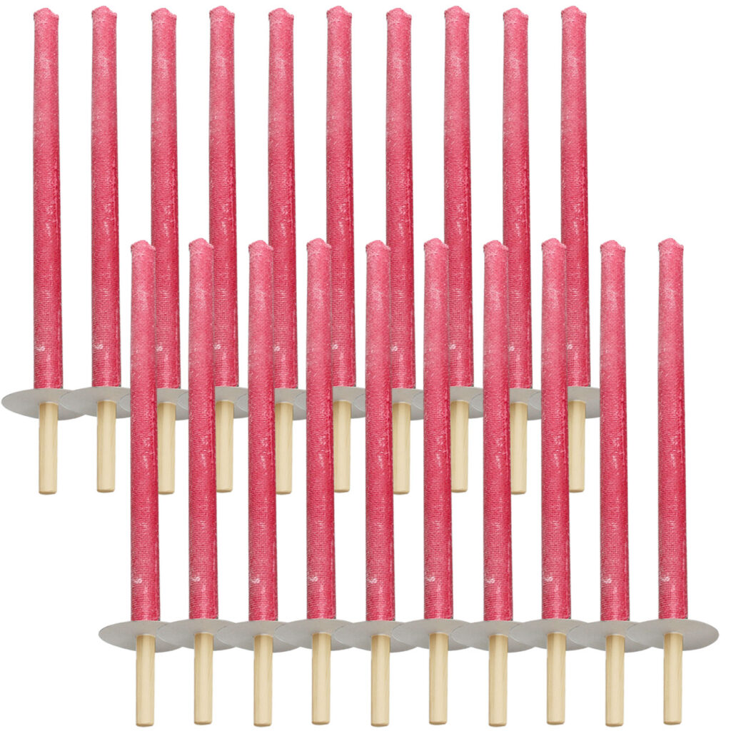 20er-Set Wachsfackeln mit Holzgriff und Handschutzteller, Brenndauer ca. 90 min 20er-Set Wachsfackeln mit Holzgriff und Handschutzteller, Brenndauer ca. 90 min