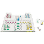 Trinkspiel Ludo mit 16 Shot-Gläsern & 2 Würfeln