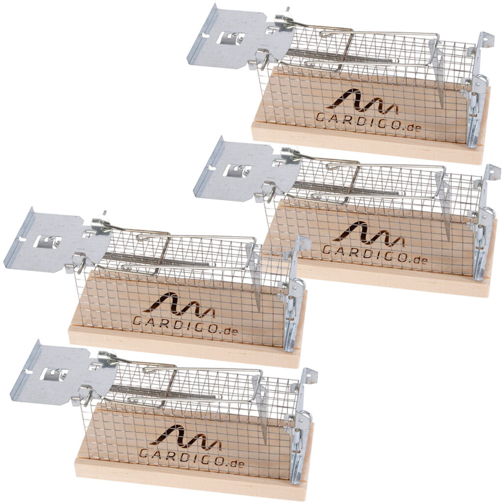 Maus Käfigfalle, 4-er-Set, wiederverwendbar