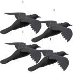 4er-Set Vogelabwehr Falke, 59 cm Flügel-Spannweite
