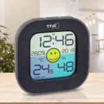 Digitales Thermo-/Hygrometer mit Komfortzonen-, Uhr & Datumsanzeige, schwarz