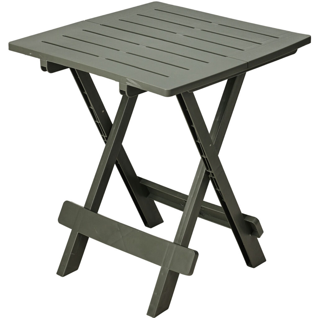 Beistelltisch aus Kunststoff, klappbarer Gartentisch, grün, 45 x 43 x 50 cm Beistelltisch aus Kunststoff, klappbarer Gartentisch, grün, 45 x 43 x 50 cm