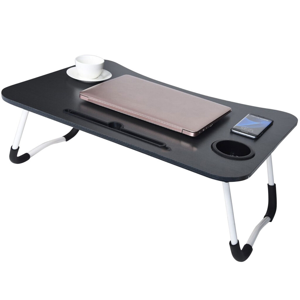 Laptoptisch mit Tablet- & Tassenhalterung, klappbar, 60 x 40 cm Laptoptisch mit Tablet- & Tassenhalterung, klappbar, 60 x 40 cm
