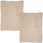 2er-Set Kuscheldecke mit Ärmeln & Tasche, beige