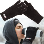 Herren-Handschuhe mit warmen 3M-Innenfutter, schwarz