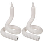 2er-Set Flexible LED-Kerze mit Flackereffekt, weiss, Akkubetrieb