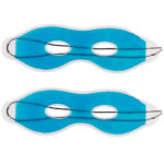 2er-Set Augenmaske mit Gelfüllung, kühlend, blau