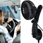 Auto-Ventilator mit Saugnapf, klappbar, schwarz
