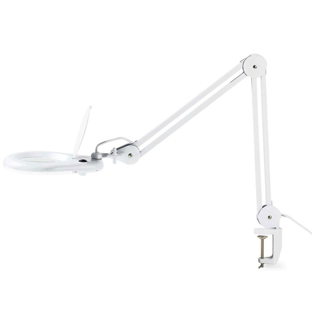 LED-Lupenleuchte, 1,75-fache Vergrösserung & Gelenkarm, 9 Watt, 685 Lumen LED-Lupenleuchte, 1,75-fache Vergrösserung & Gelenkarm, 9 Watt, 685 Lumen