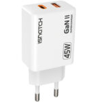 Dual USB Ladegerät, QC 3.0, GaN-Technologie, 45 Watt